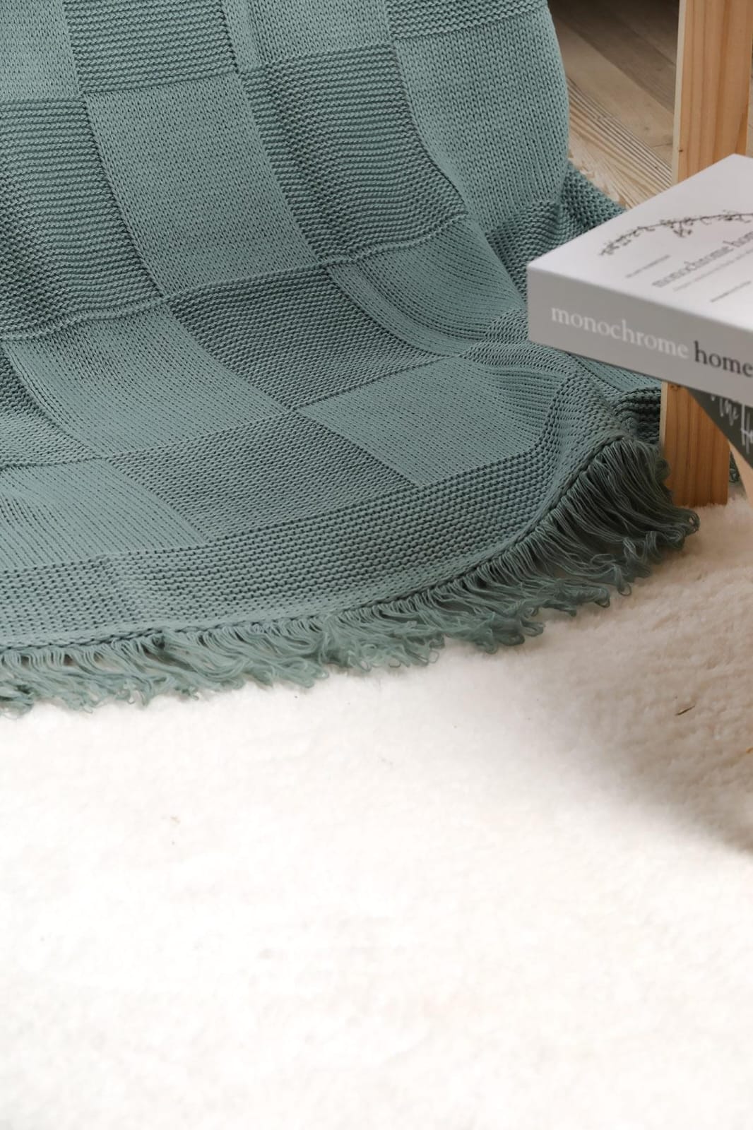 The Artisanal Block-Stitch Knit Throw - Image 2
