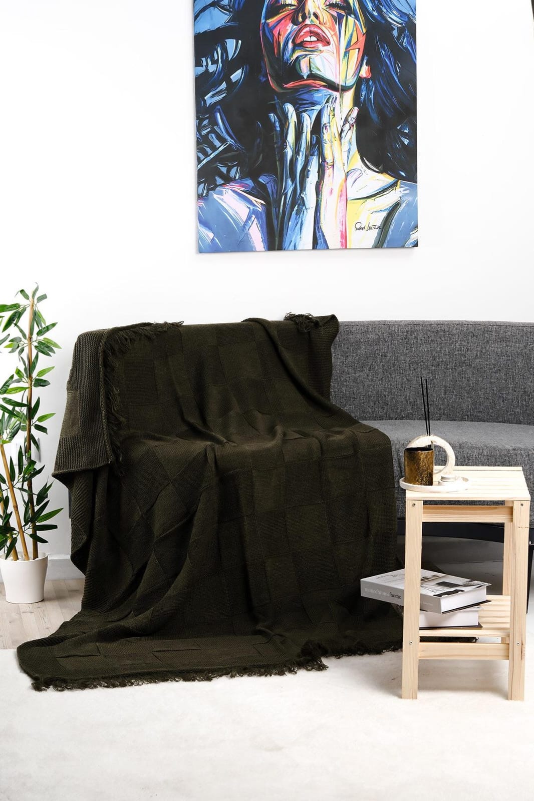 The Artisanal Block-Stitch Knit Throw - Image 7