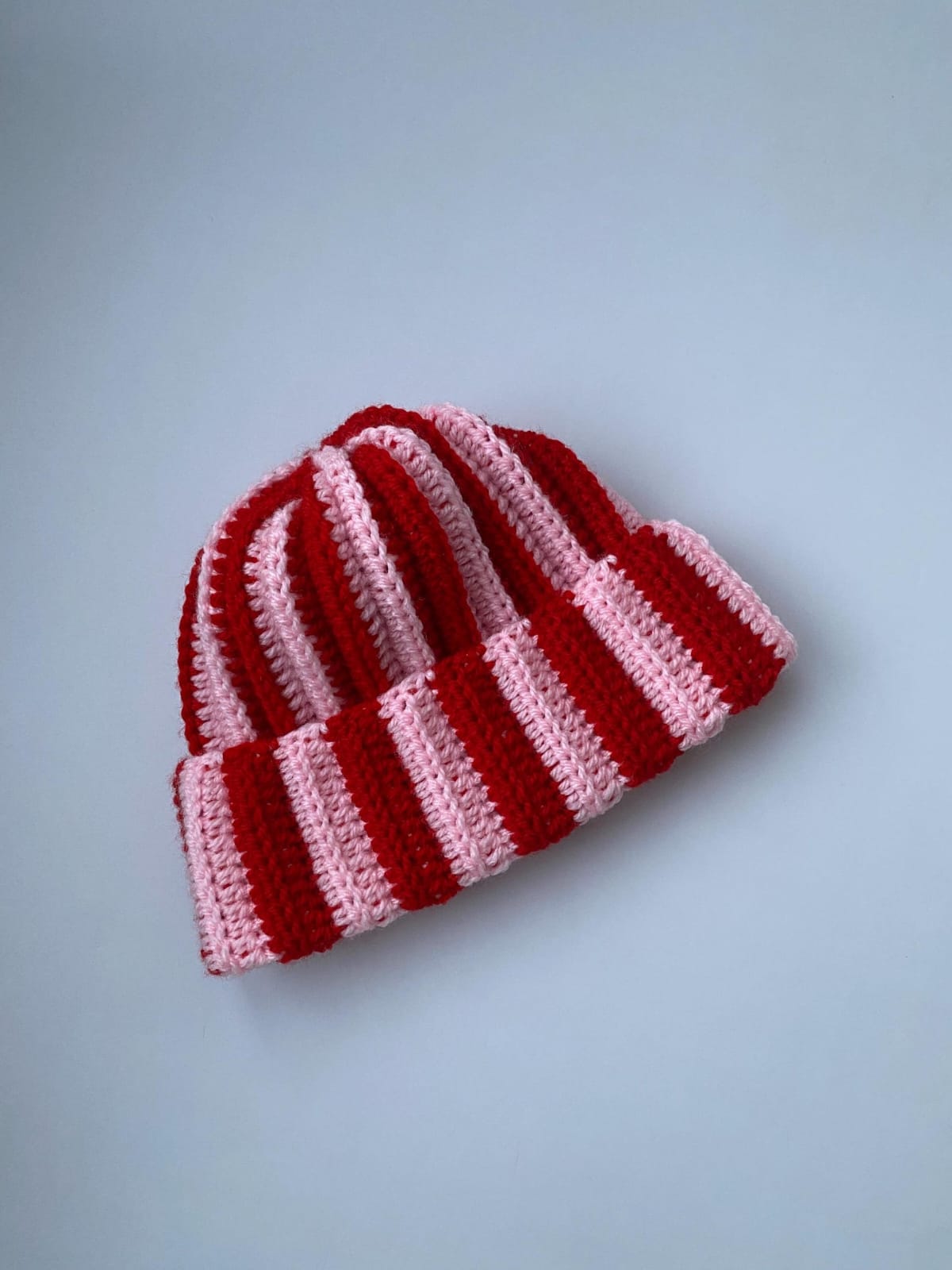 Ribbed two color Crochet Beanie - Image 2