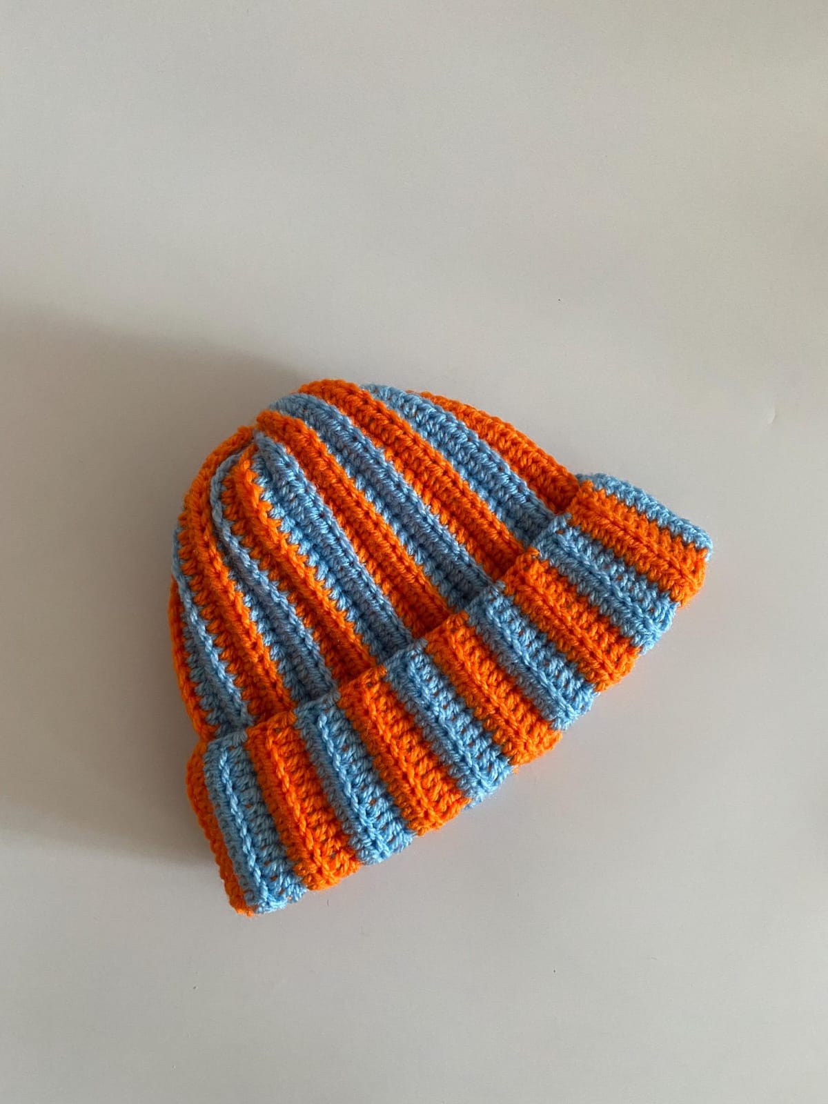 Ribbed two color Crochet Beanie - Image 3