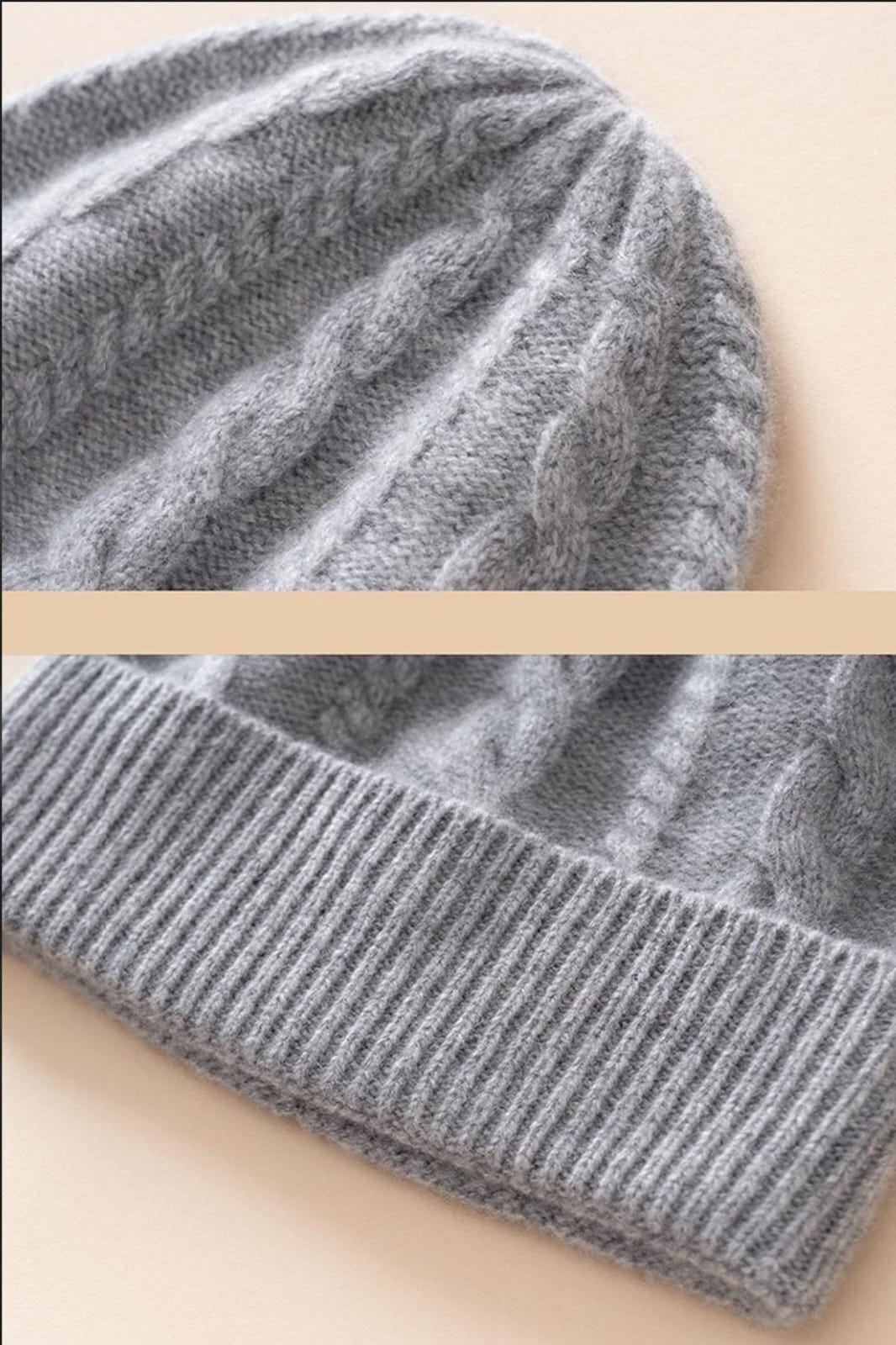 The Cashmere-Blend Classic Cable Beanie - Image 6