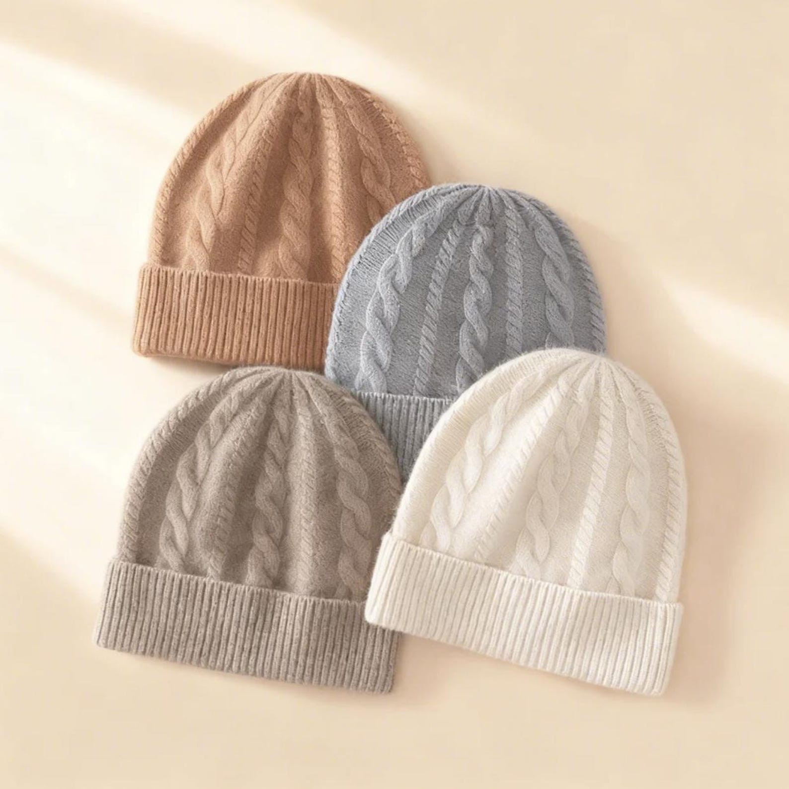 The Cashmere-Blend Classic Cable Beanie - Image 9