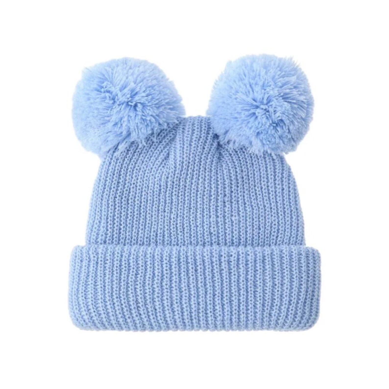 Double Pom-Pom Baby Beanie - Image 2