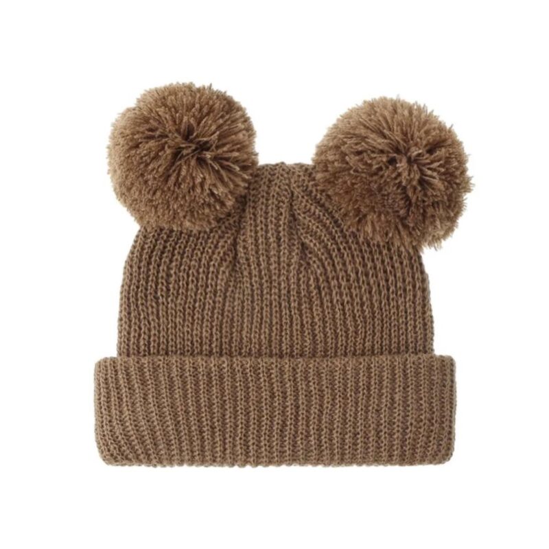 Double Pom-Pom Baby Beanie